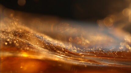 Poster - Abstract Transparent Gel Smear on Glass Surface with Sparkling Lights