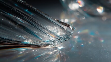 Poster - Transparent Gel Smear on Glass Surface with Reflection Effects