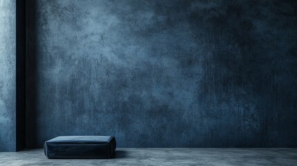 Poster - Deep Navy Blue Backdrop with Softened Texture for Photography Use