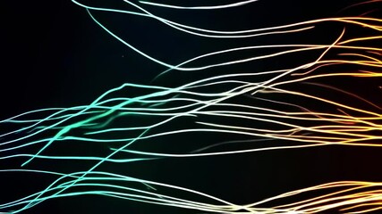 Poster - Abstract Light Trails Dance Across a Dark Canvas