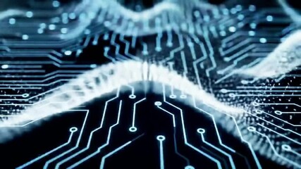 Poster - Abstract Circuit Board Animation with Particles