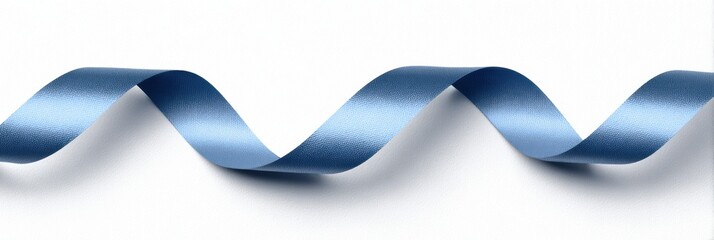 Leinwandbilder - Ribbon Curl Trail on Plain Background With Clear Space Emphasizing Its Smooth Texture and Vibrant Color