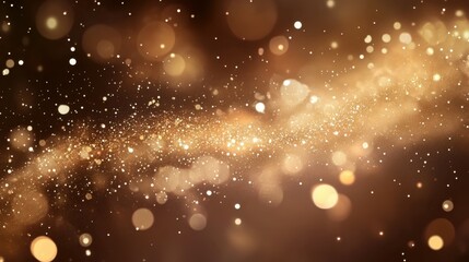 Poster - Elegant abstract Christmas brown mocha mousse background with sparkling lights