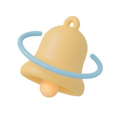 Poster - 3D design of a bell icon with a transparent background showcasing modern technology in business applications