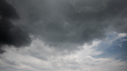Wall Mural - dark storm clouds with background,dark clouds before a thunder-storm.