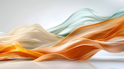 Poster - Vibrant abstract color waves and flowing curves