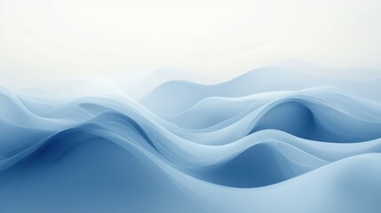 Aufkleber - Abstract flowing blue waves (1)