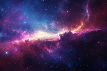 Wall Mural - captivating galaxy space background showcasing vibrant colors and cosmic beauty in the universe, gal