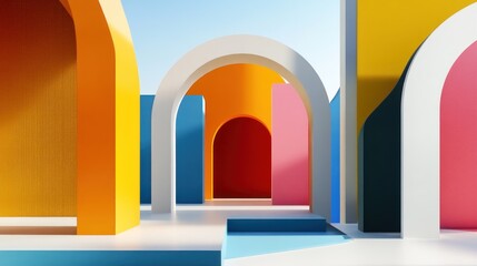 Poster - Colorful archway architectural scene