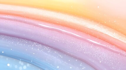 Poster - Abstract Pastel Rainbow Waves Background