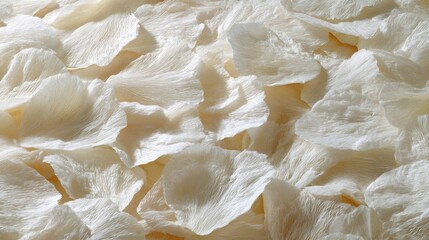 Aufkleber - Close-up view showcases a gentle arrangement of tissue paper petals in a circular formation, evoking a sense of spring and airiness against a soft beige backdrop