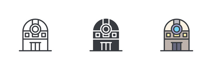Poster - Observatory different style icon set