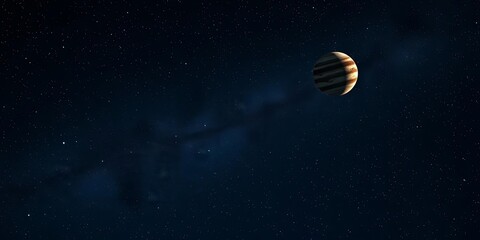 Wall Mural - vast, dark night sky brimming with stars and planets, leaving ample empty space, shine, night