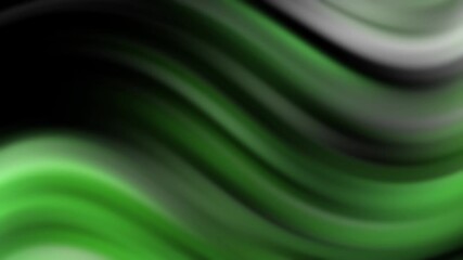 Poster - Abstract green and black wavy lines create a vibrant, smooth, and modern flowing background.