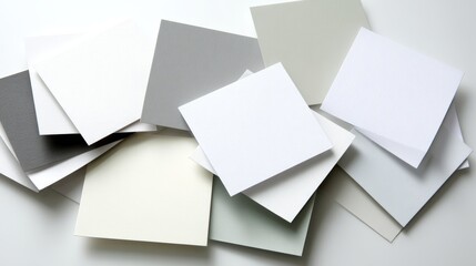 Poster - A mix of vintage and modern polaroid-style frames is scattered on a white surface, with blank spaces for your creativity and memories