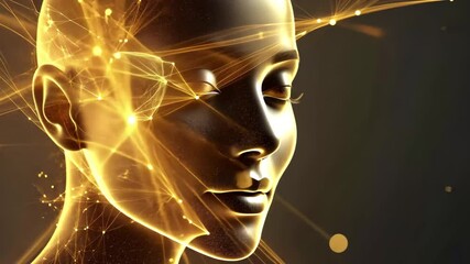 Poster - Exploring the beauty of digital transformation through AI conceptual motion design, Reveals AI conceptual motion design, 3d of digital space in virtual reality