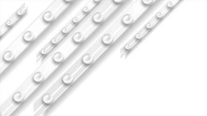 Leinwandbilder - Abstract grey and white minimal tech geometric background. Seamless looping modern elegant motion design. Video animation Ultra HD 4K 3840x2160