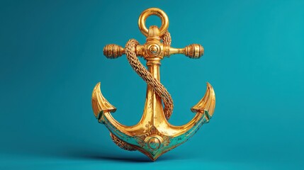 Poster - Conceptual illustration of anchor delivery icon representing timely shipping and scheduled delivery with efficiency