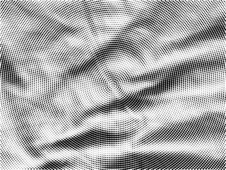 Leinwandbilder - Grunge halftone gradient background pattern. Abstract Dotted Halftone Crumpled Paper Vector Texture. Retro overlay newspaper background. Collage element	

