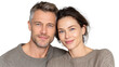 © SS Stock - A happy couple smiling together, exuding warmth and connection, ideal for love and relationship themes.