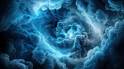 Aufkleber - Dynamic abstract swirling clouds digital art ethereal atmosphere fantasy concept high-resolution view