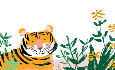 Wall Mural - png wildlife animal mammal tiger.