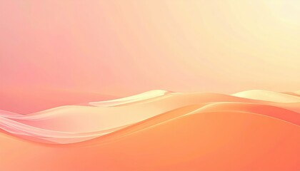 Poster - Calming nature scene abstract landscape digital art serene environment soft color palette tranquility concept