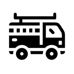 Poster - Fire truck icon, a safety symbol for emergency services