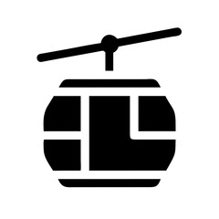 Poster - Cable car icon, transportation symbol, for app design