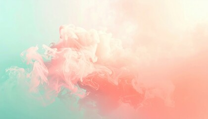 Poster - Dynamic abstract art illustration modern studio digital artwork soft pastel colors close-up view creative expression