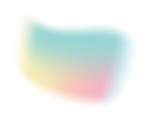 Poster - Abstract blurry gradient shape. Pastel colored mesh fluid liquid element. Soft light blob with aura gradation. Blended vibrant multicolor figure