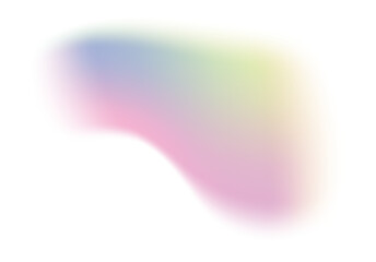 Poster - abstract blurry gradient shape. pastel colored mesh fluid liquid element. soft light blob with aura 