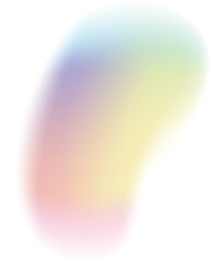 Poster - abstract blurry gradient shape. pastel colored mesh fluid liquid element. soft light blob with aura 