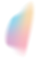 Poster - Abstract blurry gradient shape. Pastel colored mesh fluid liquid element. Soft light blob with aura gradation. Blended vibrant multicolor figure