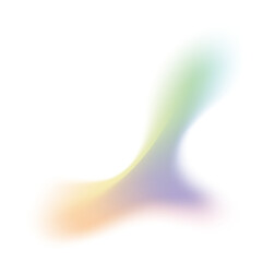 Poster - Abstract blurry gradient shape. Pastel colored mesh fluid liquid element. Soft light blob with aura gradation. Blended vibrant multicolor figure