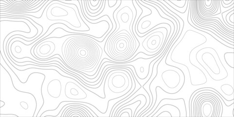 Poster - Ocean topographic line map with curvy wave isolines vector illustration. Abstract topographic contours map background, Vector contour topographic map. Cartography texture abstract banner use.	