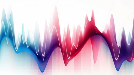 Poster - abstract sound wave: a visually stunning abstract representation of sound waves in vibrant hues of b