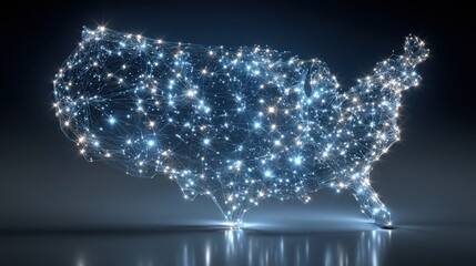 Poster - detailed map of the united states highlighting key performance indicators for business analysis and 