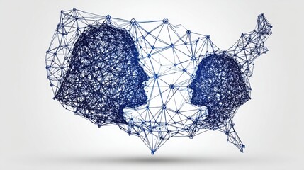 Poster - detailed representation of a human brain showcasing resource alignment concepts related to people an