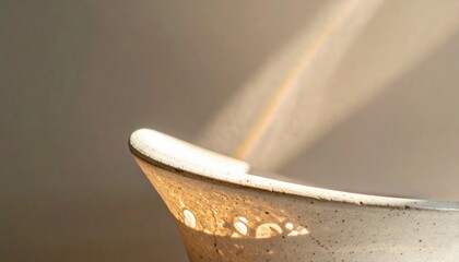 Poster - Captivating steam rising from a ceramic bowl kitchen photography warm and cozy ambiance close-up view culinary artistry