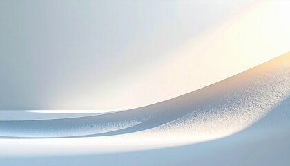 Aufkleber - Soft curves and warm light abstract design elements in a minimalist environment