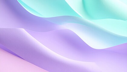 Poster - Flowing fabric textures in pastel colors digital art abstract design soft environment close-up view aesthetic visuals for modern interiors