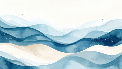 Poster - Gentle waves movement tranquil beach digital artwork serene environment aerial view oceanic concept for relaxation