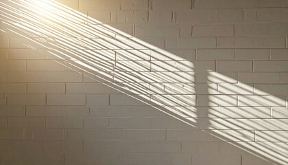 Poster - Captivating light patterns on a white wall indoor space photography contemporary environment unique perspective visual art