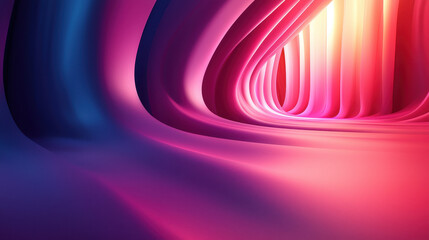 Fototapete - A realistic 4K 3D background image with refined visuals shows smooth curves and a side angle perspective that highlights the light and shadows of the image.