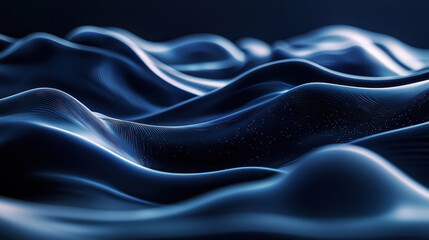 Aufkleber - A 3D rendered background showcases modern elegance with realistic waves in 4K resolution, captured from a low side angle for a stunning, abstract effect.