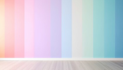 Poster - Creative colorful wall design indoor space photography modern environment eye-level viewpoint aesthetic and trendy concept