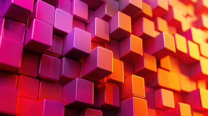 Poster - abstract 3d geometric background shows realistic impact with vibrant colors and a 4k resolution side