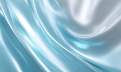 Wall Mural - abstract blue silk background-generative ai
