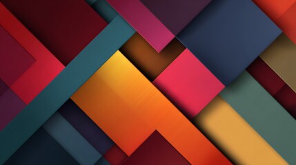Poster - Abstract geometric shapes in vivid colors 